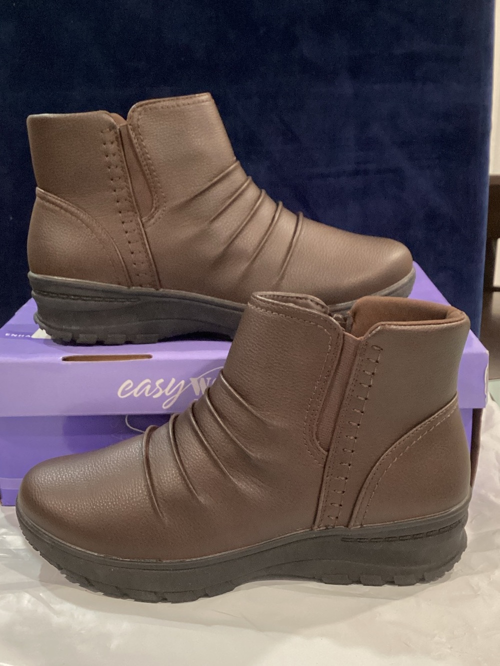 Easy Street EasyMotion Brown Comfort Ankle Boots Women’s 7.5
